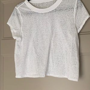 Lululemon white crop top